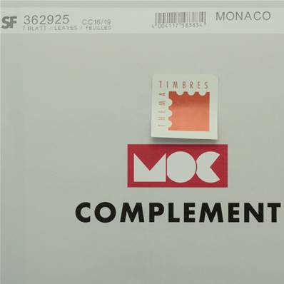 Feuilles complément Monaco avec pochettes 2019 MOC CC16/19 362925