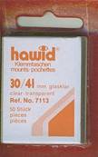 50 pochettes Hawid 7113 simple soudure fond transparent 30 x 41 mm 333208
