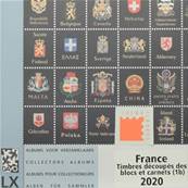 Feuilles 1b Luxe timbres dcoups blocs carnets France 2020 DAVO 53750
