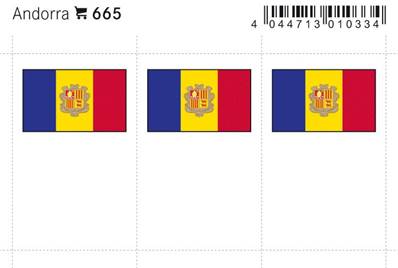sticker autocollant drapeau Andorre Lindner 665