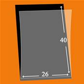 50 pochettes Hawid 6057 simple soudure fond noir 26 x 40 mm 327572