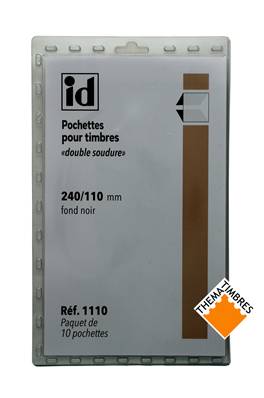 10 bandes Hawid double soudure fond noir 235 x 110 mm ID1110 HA235110