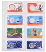 5 feuilles transparentes 8 cases pour coin card GM8 Super Hartberger Safe 1367