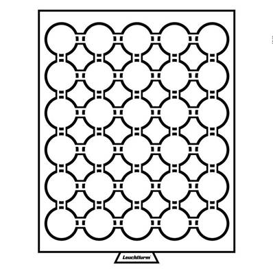 Medaillier fumé pour 30 pieces de 33 mm sous capsules Leuchtturm MBCAPS33 331986