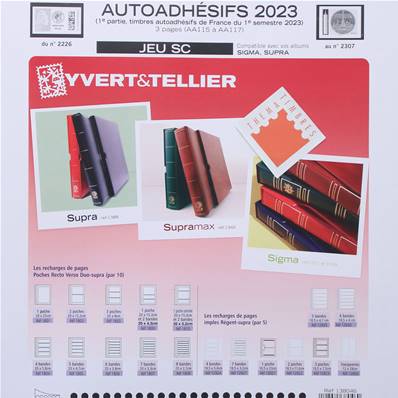 Jeu France SC 2023 1er semestre Autoadhésifs Yvert et Tellier 138046