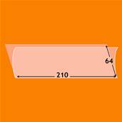 10 bandes 210 x 64 mm simple soudure fond tranparent YT180648