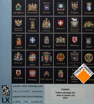 Feuilles 1b Luxe timbres découpés blocs carnets France 2024 DAVO 53754