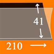 25 bandes Lindner simple soudure fond noir 210 x 41 mm HA1041