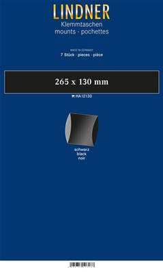 7 bandes Lindner double soudure fond noir 265 x 130 mm HA12130 316229