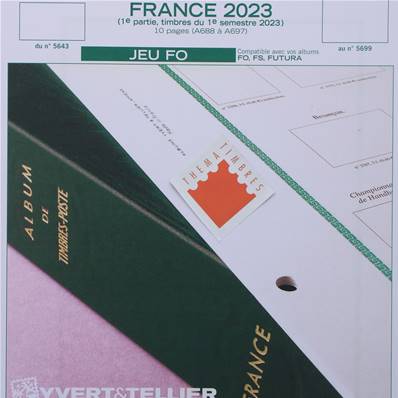 Jeu France Futura FO 2023 1er semestre Yvert et Tellier 138050