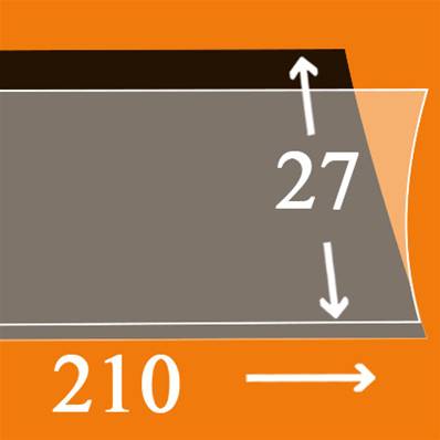 50 bandes simple soudure fond noir 217 x 27 mm 1027TH