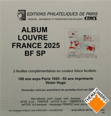 Feuilles Blocs Spéciaux 2025 Louvre Standard Editions Ceres FF25BF