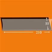 25 bandes Hawid simple soudure fond noir 210 x 55 mm HA1055 302092