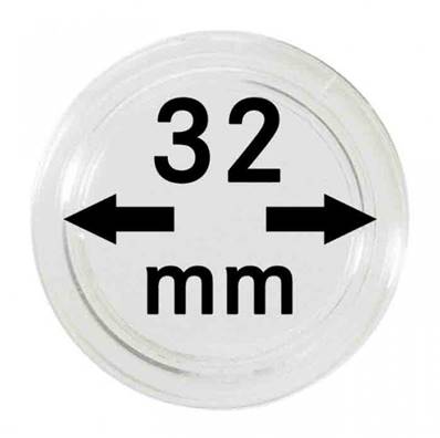 10 Capsules 32 mm pour pieces 3 euros Slovénie LINDNER 2250032P