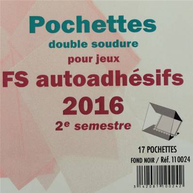 Pochettes 2e sem 2016 Futura FS autoadhesifs Yvert & Tellier 110024