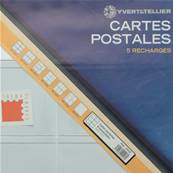 5 recharges CPA horizontales pour cartes postales Yvert et Tellier 2006