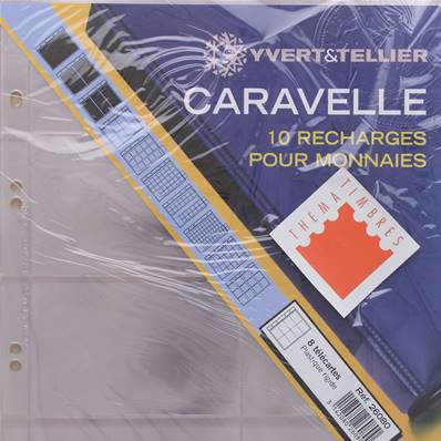 10 recharges caravelle rigides pour coin cards 8 cases Yvert et Tellier 26080