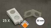 boite de 25 étuis carton HB autocollants 30 mm Hartberger 8320030 1656