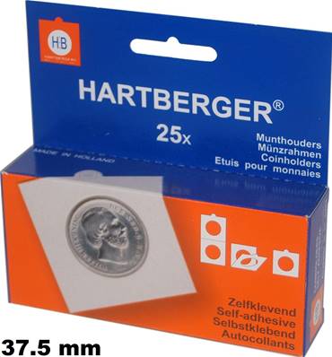 boite de 25 étuis carton HB autocollants 37.5 mm Hartberger 8320375 1647