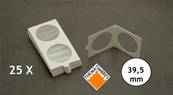 boite de 25 étuis carton HB autocollants 39.5 mm Hartberger 8320395 1658