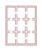 Box bordeaux pour 9 coin cards 63 85mm LINDNER 2619