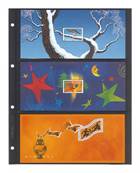 10 feuilles 3 bandes Publica LS noires 4103 LINDNER