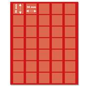 medaillier 35 cases carrés 36 mm rouge Yvert et Tellier 20246