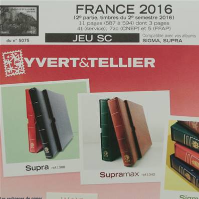 Jeu France SC 2016 timbres du 2e semestre Yvert et Tellier 870012