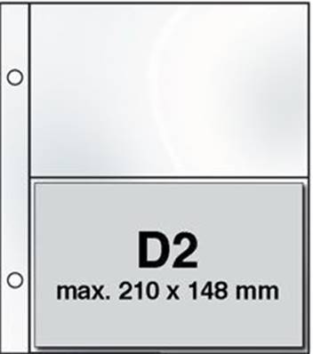 10 gaines transparentes D2 à 2 poches DAVO