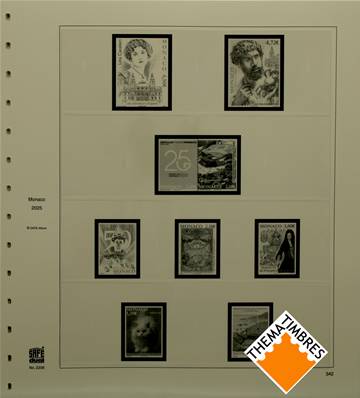 Feuilles mise à jour Monaco 2025 SAFE DUAL 2208-25