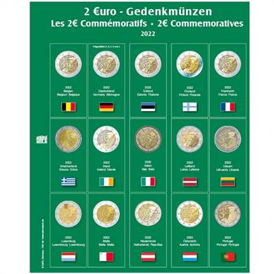 feuille Premium 30 pour pieces de 2 euros 2022 SAFE 7341.30