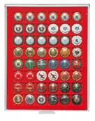 Box rouge pour 48 capsules de champagne alveoles carrs 30mm LINDNER 2148F