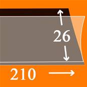 25 bandes Lindner simple soudure fond noir 210 x 26 mm HA1026