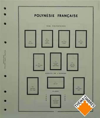 Polynesie Francaise 1958 à 1989 avec pochettes MOC 322649
