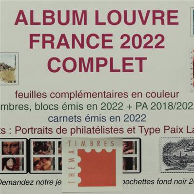 Feuilles France 2022 complet Album Louvre Edition Ceres FF22C