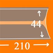 25 bandes ID double soudure fond noir 210 x 44 mm ID1044