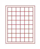 Box rouge pour 48 monnaies alvéoles carrés 28 mm LINDNER 2149