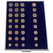 medaillier 48 cases rondes séries euros bleu Yvert et Tellier 21201
