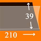25 bandes Hawid simple soudure fond noir 210 x 39 mm HA1039 302045