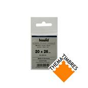 50 pochettes Hawid 6023 simple soudure fond noir 20 x 26 mm 302160