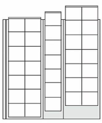 feuille coin compact 35 cases de 24 mm Safe 7815