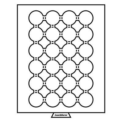 Medaillier fumé pour 24 pieces de 35 mm sous capsules Leuchtturm MBCAPS35 301417