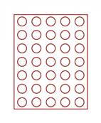 Box fumé pour 35 piéces alvéoles ronds 31mm LINDNER 2704