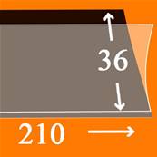 25 bandes Lindner simple soudure fond noir 210 x 36 mm HA1036