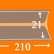 22 bandes Lindner double soudure fond noir 210 x 21 mm HA4021