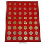 medaillier 48 cases rondes séries euros rouge Yvert et Tellier 21206
