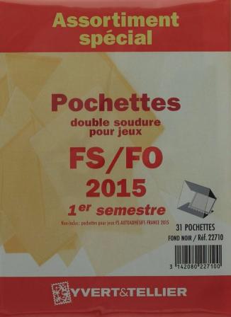 Assortiment pochettes 1er semestre 2015 pour Futura FS FO Yvert et Tellier 22710