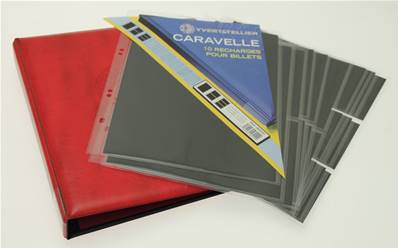 Album caravelle rouge et 10 recharges Billets Yvert et Tellier 2520