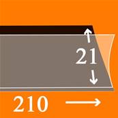 25 bandes Hawid simple soudure fond noir 210 x 21 mm HA1021 338554