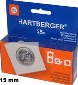 boite de 25 étuis carton HB autocollants 15 mm Hartberger 8320015
